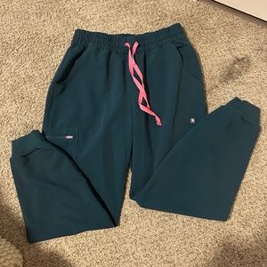 Figs Joggers - Caribbean Blue (High Waisted Uman Relaxed)